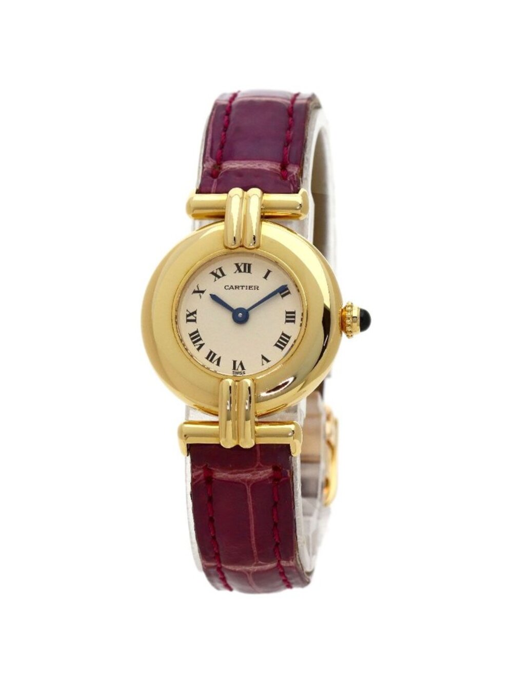 Cartier Must Colisee Watch 18k Yellow Gold Leather